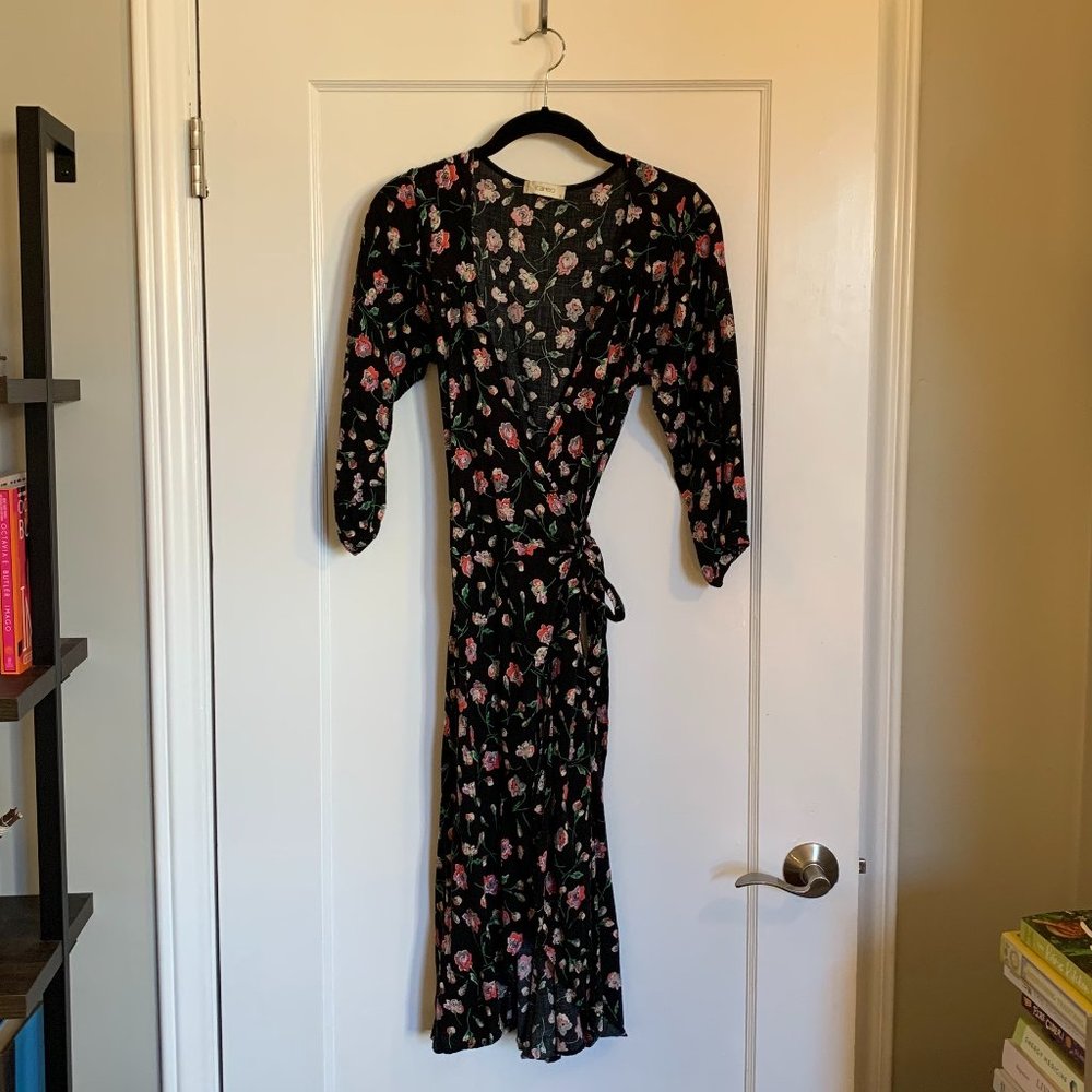 Cameo Floral Wrap Dress